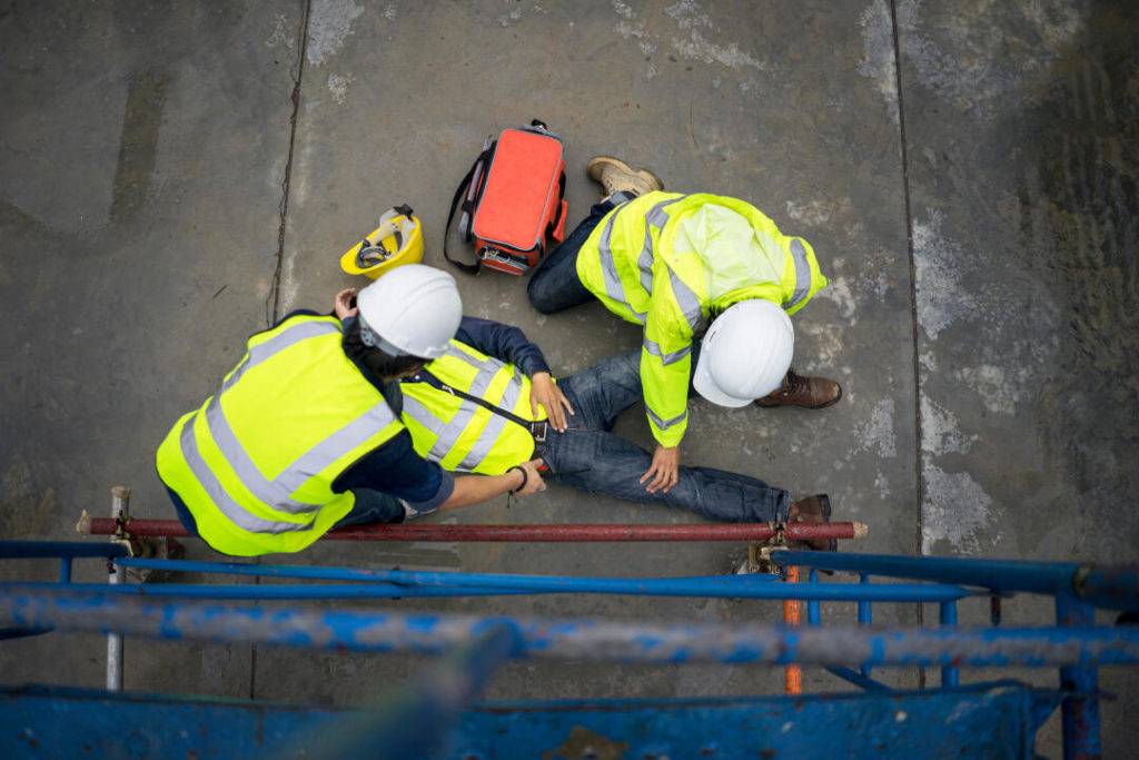 Basic First Aid Training For Support Accident In Site Work, Buil